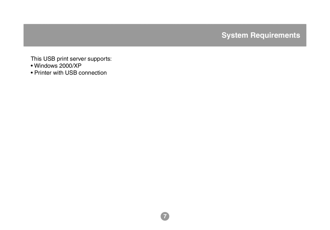 IOGear GMFPSU01 user manual System Requirements 