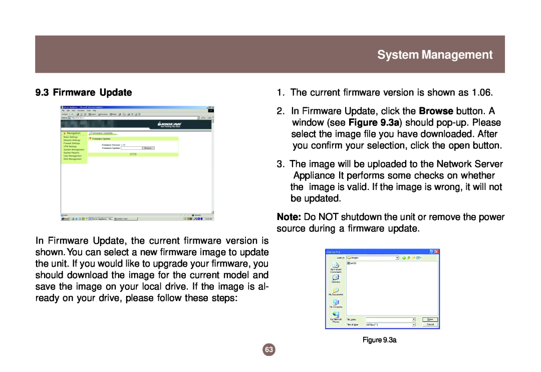 IOGear GNS1000 user manual System Management, Firmware Update 