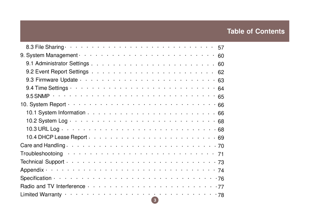 IOGear GNS1000 user manual Table of Contents 