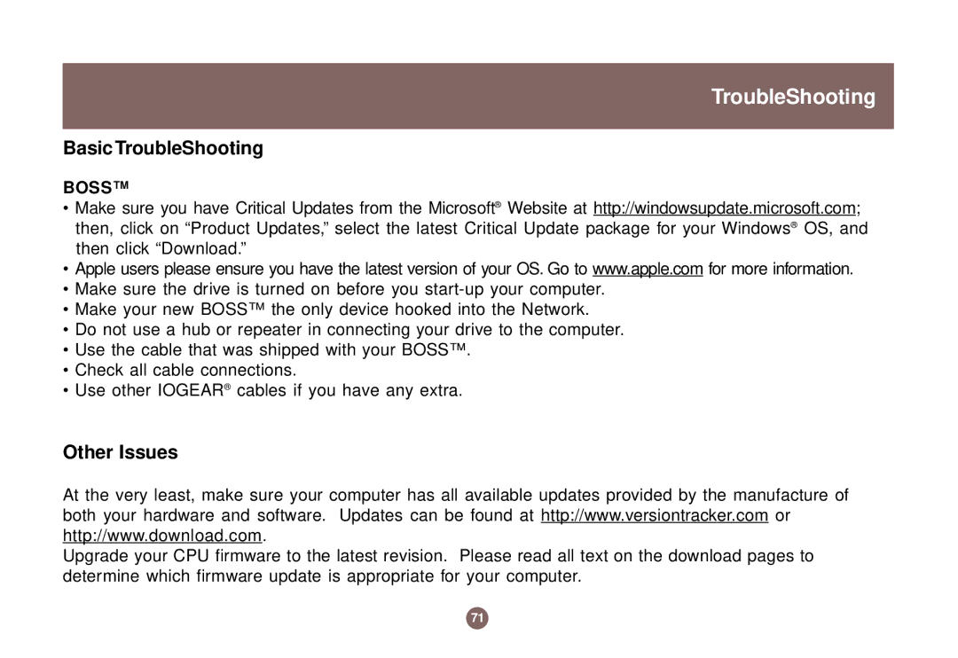 IOGear GNS1000 user manual Basic TroubleShooting 