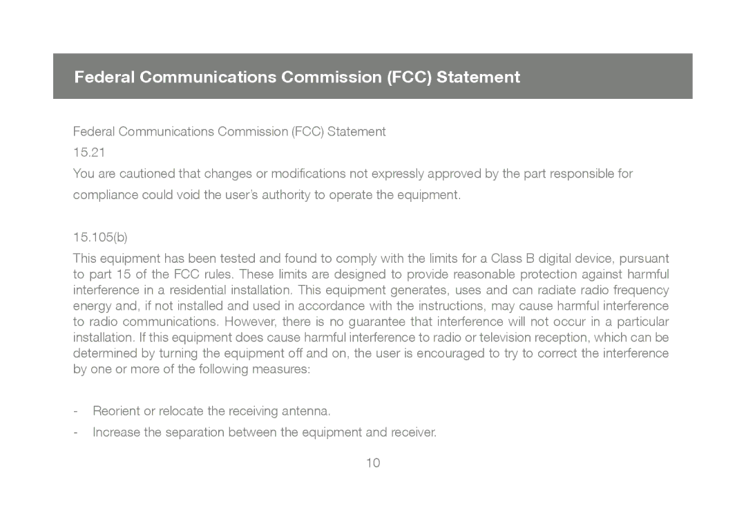 IOGear GPS702e3W6 manual Federal Communications Commission FCC Statement 