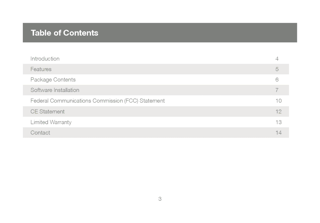 IOGear GPS702e3W6 manual Table of Contents 