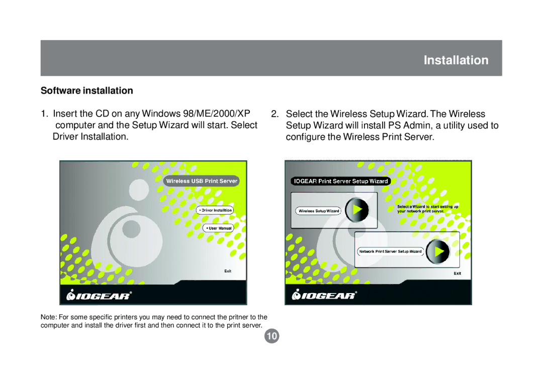 IOGear GPSR01U user manual Software installation 