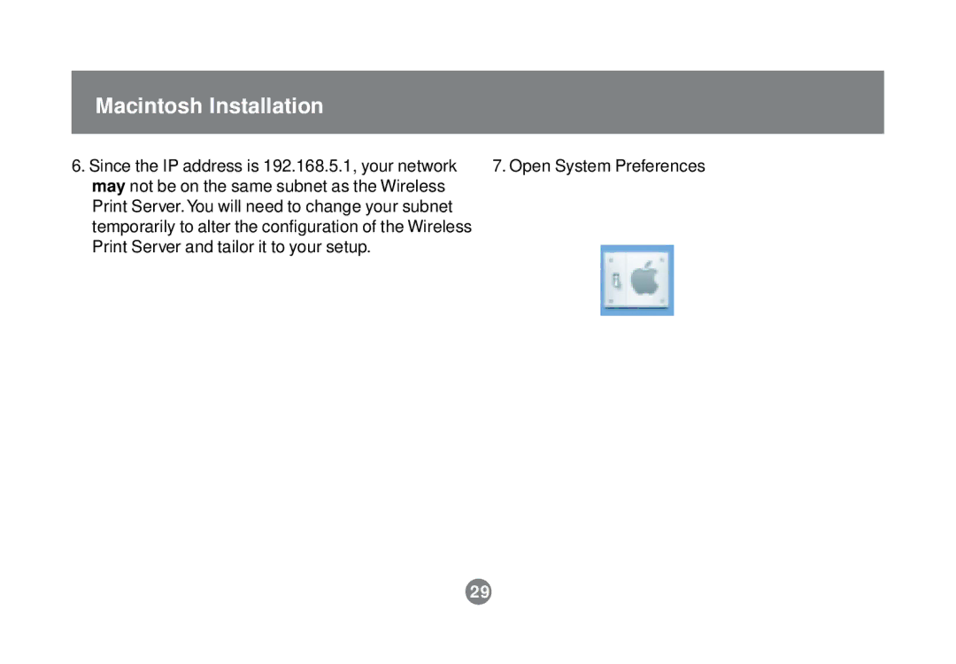 IOGear GPSR01U user manual Since the IP address is 192.168.5.1, your network 