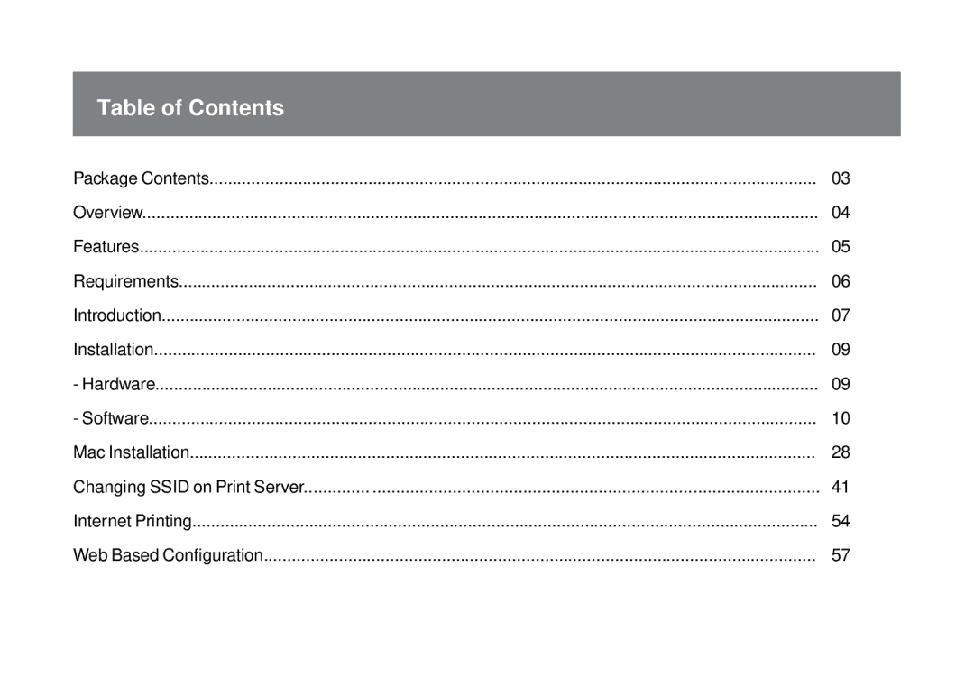 IOGear GPSR01U user manual Table of Contents 