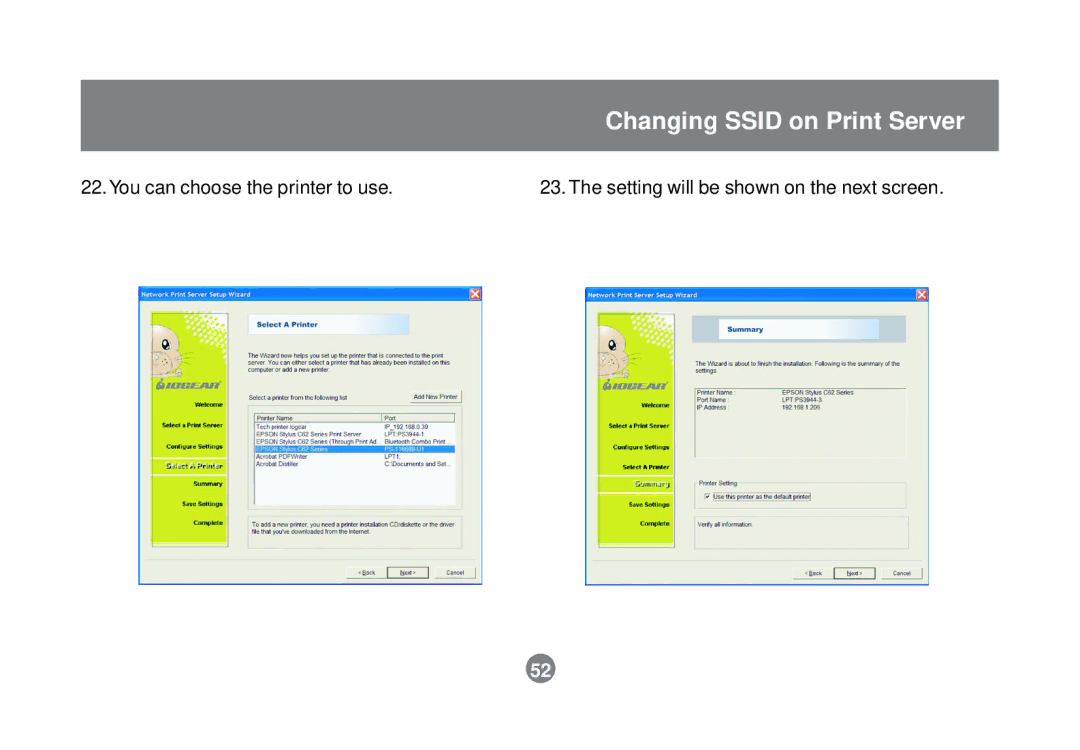 IOGear GPSR01U user manual You can choose the printer to use 