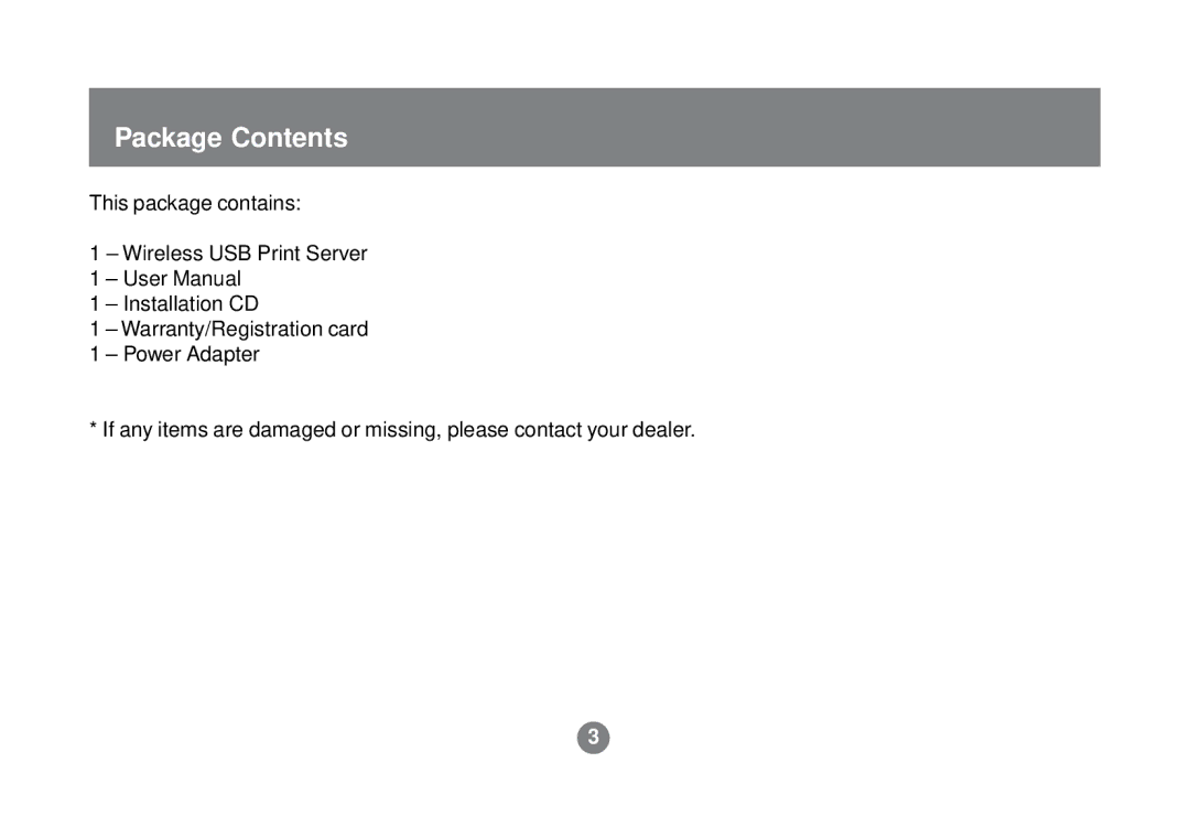 IOGear GPSR01U user manual Package Contents 