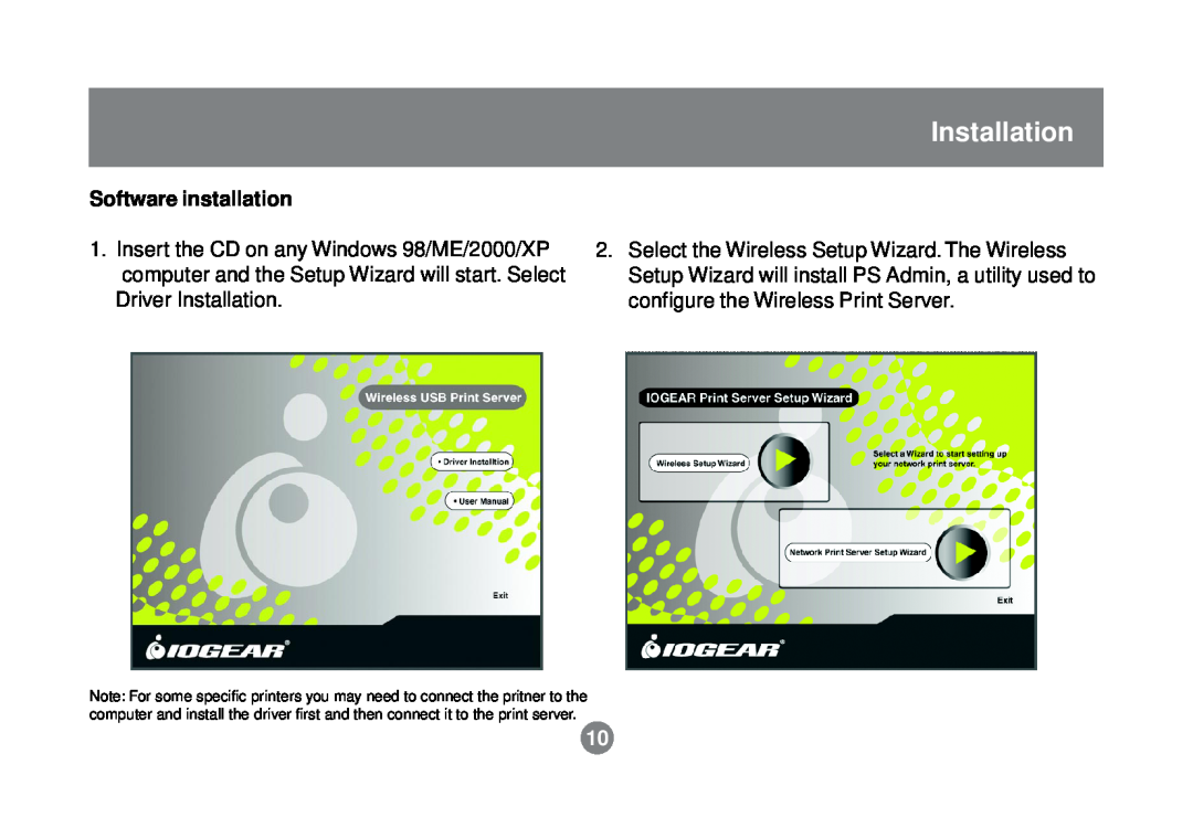 IOGear GPSR01U user manual Installation, Software installation 