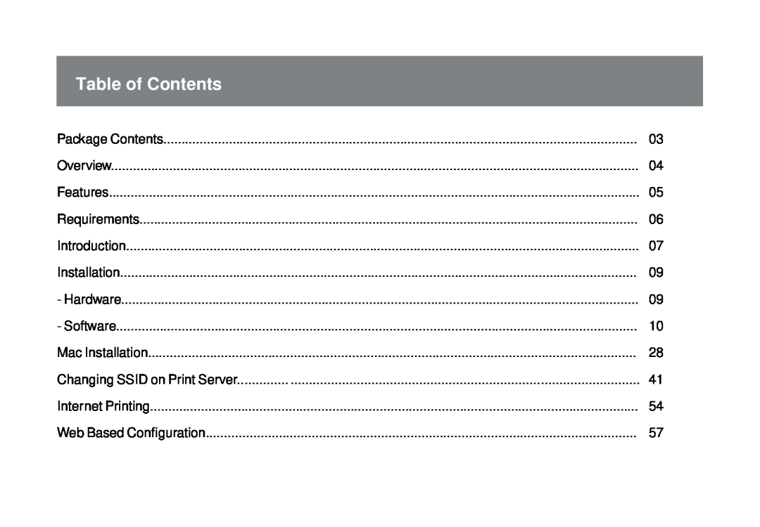 IOGear GPSR01U user manual Table of Contents 