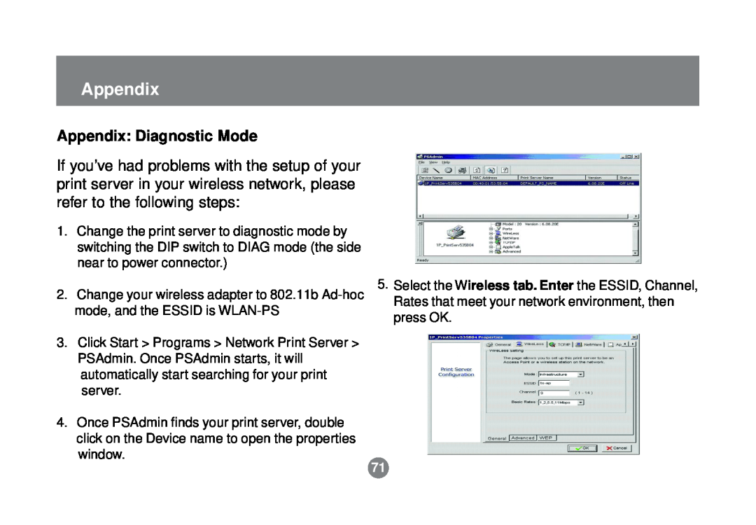 IOGear GPSR01U user manual Appendix Diagnostic Mode 