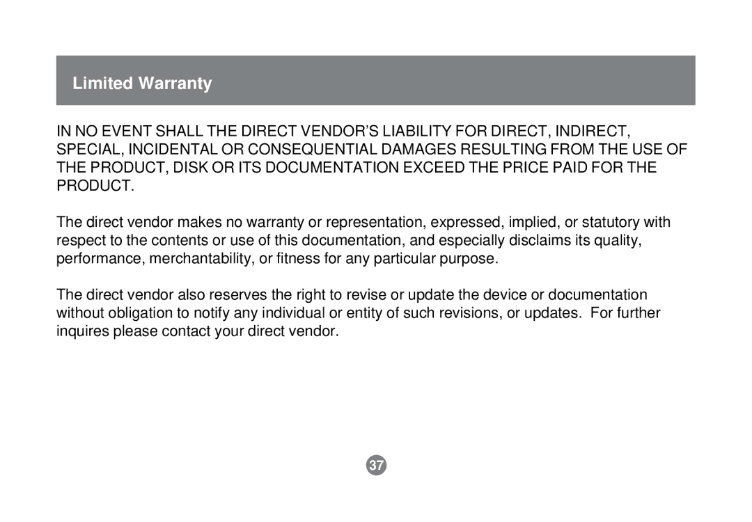 IOGear GPSU01 user manual Limited Warranty 