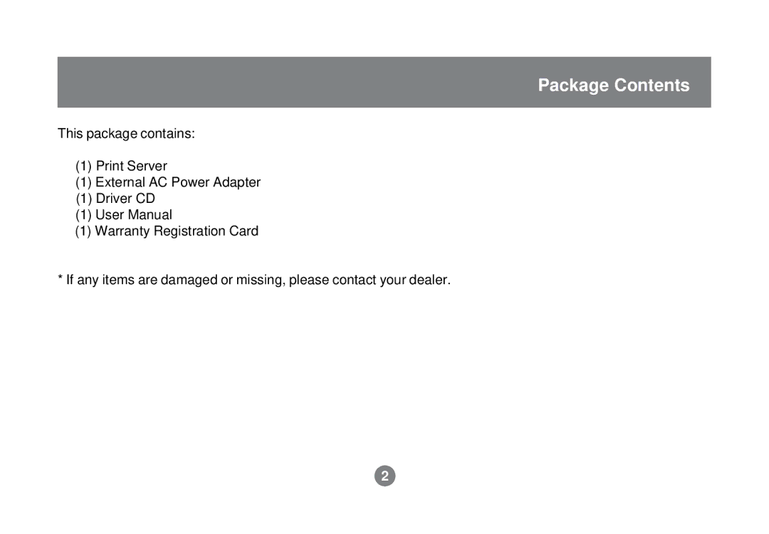 IOGear GPSU01 user manual Package Contents 