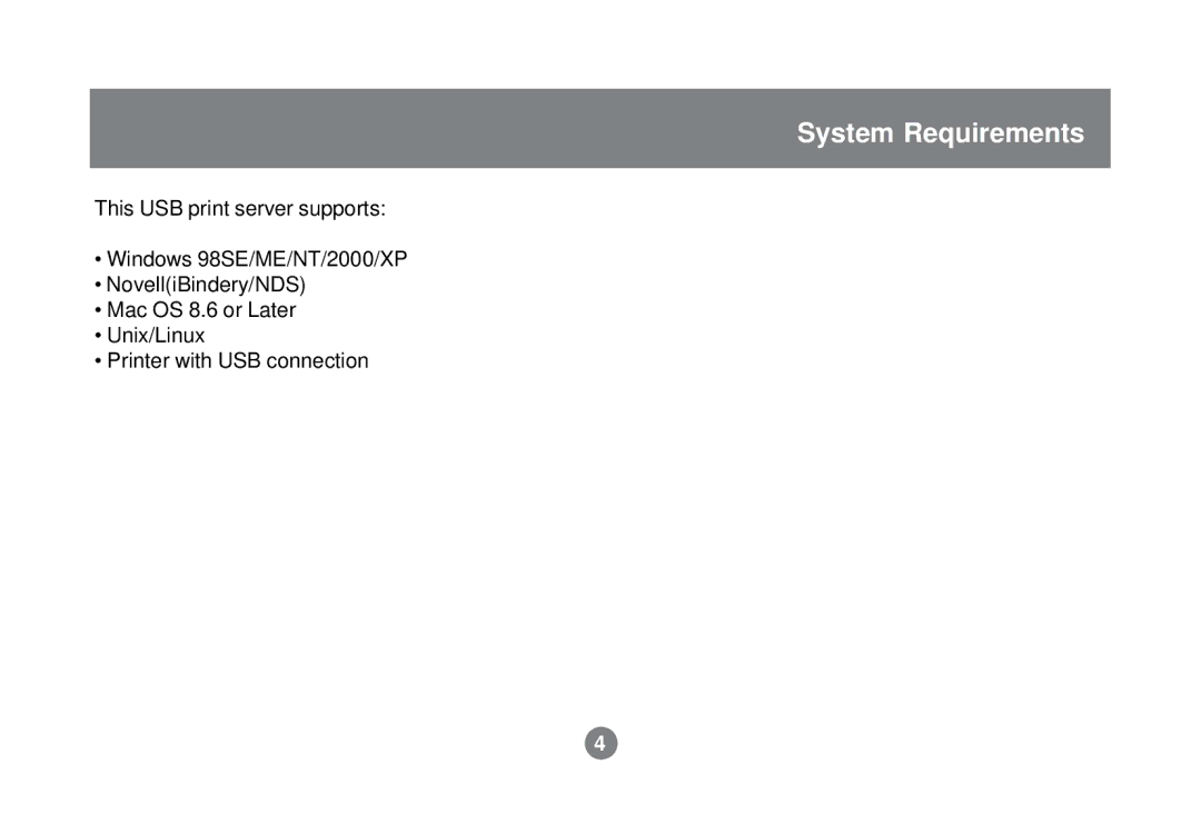 IOGear GPSU01 user manual System Requirements 