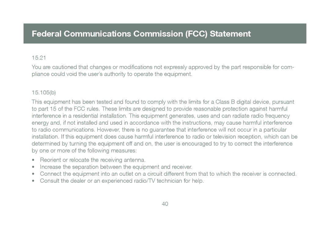 IOGear GPSU21 manual Federal Communications Commission FCC Statement 