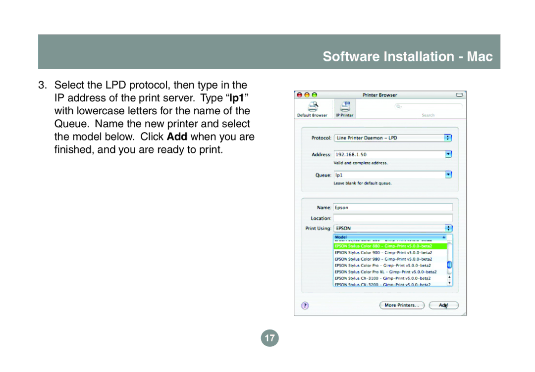 IOGear GPSU21 manual Software Installation Mac 