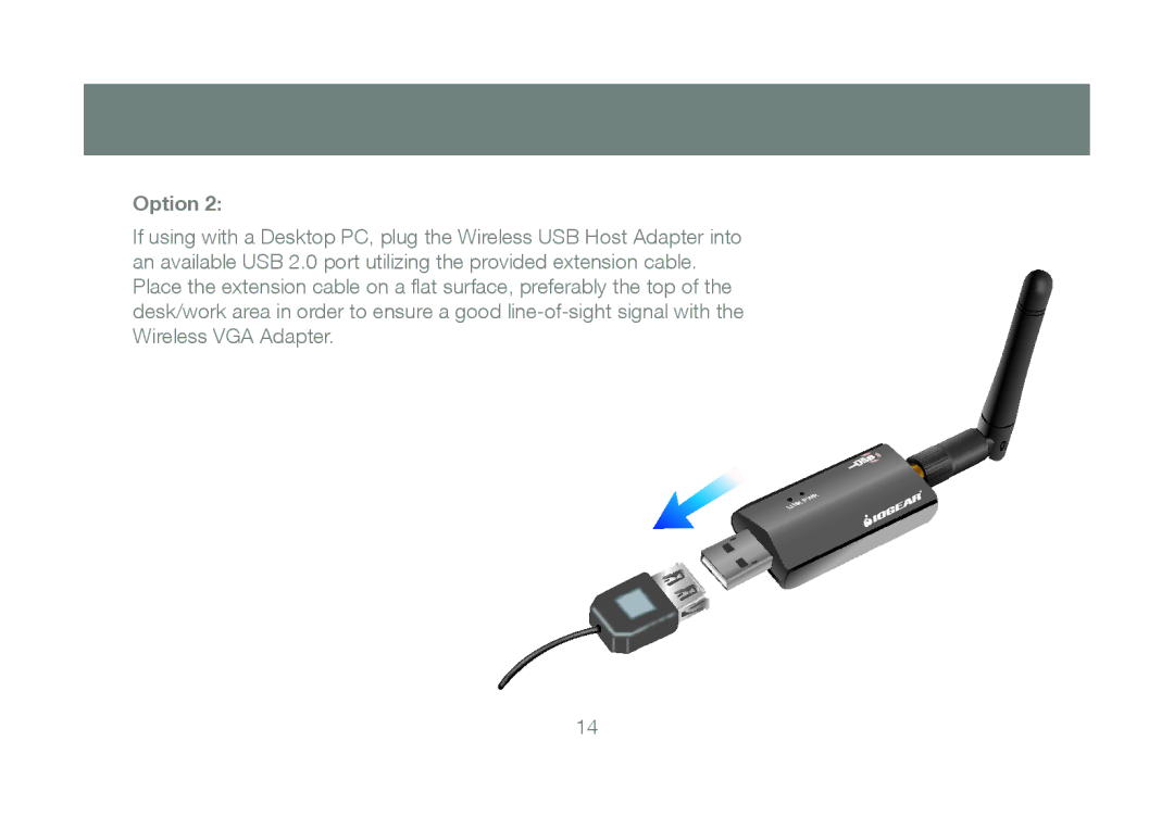 IOGear GUW2015V manual Option 