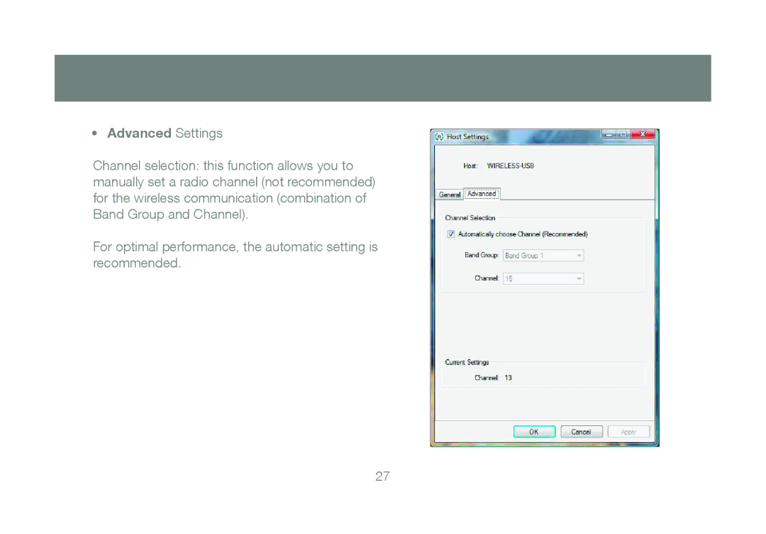 IOGear GUW2015V manual Advanced Settings 