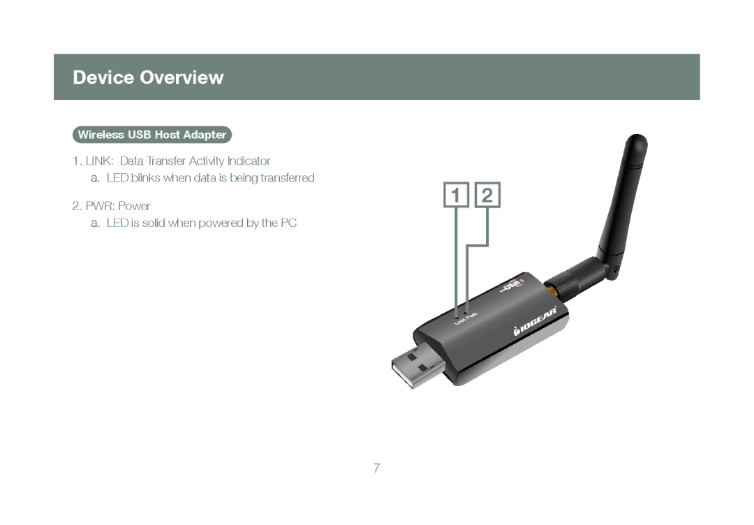 IOGear GUW2015V manual Device Overview 