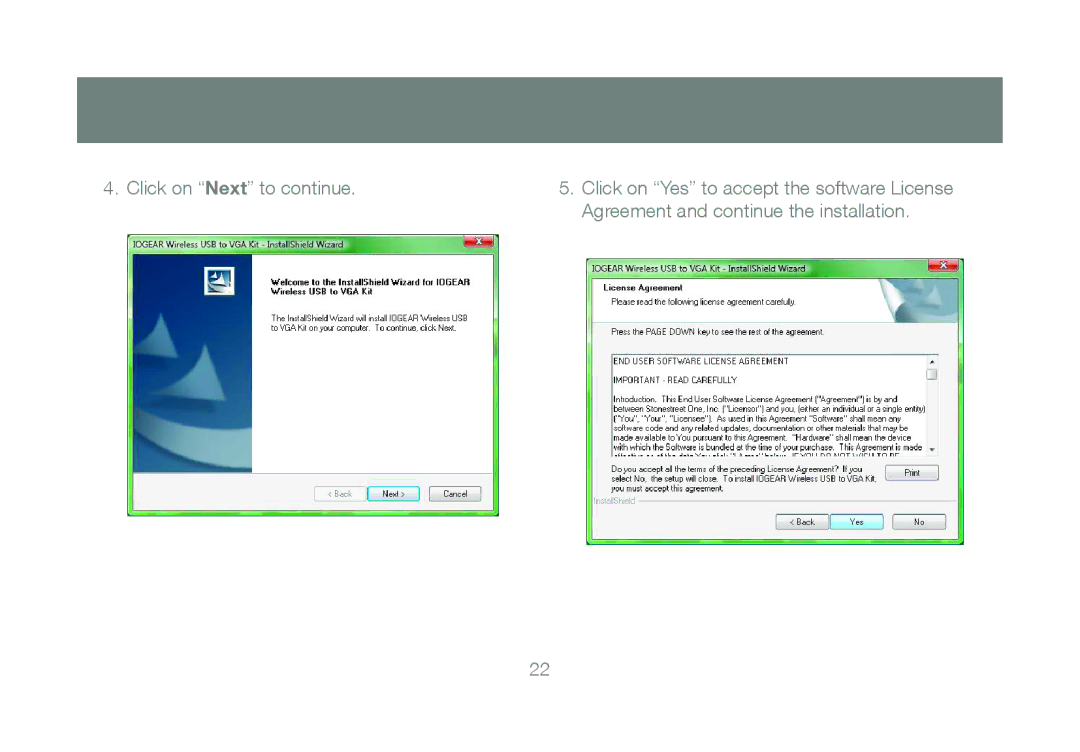 IOGear GUWAVKIT manual Click on Next to continue 