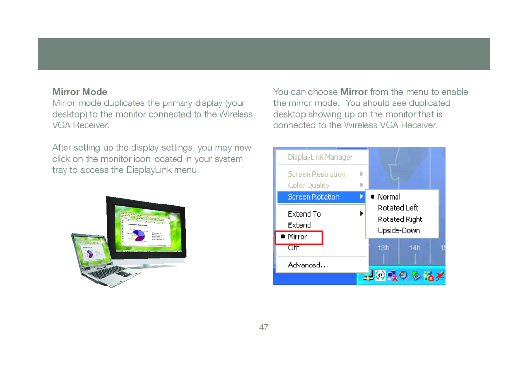 IOGear GUWAVKIT manual Mirror Mode 