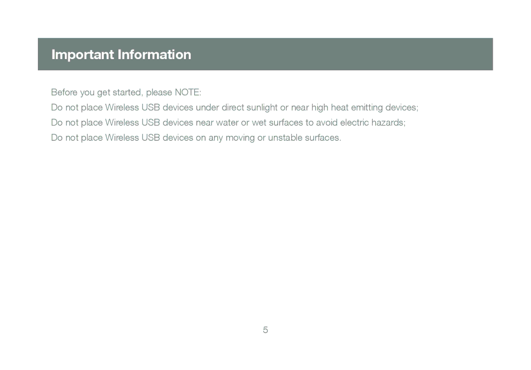 IOGear GUWAVKIT manual Important Information, Before you get started, please Note 