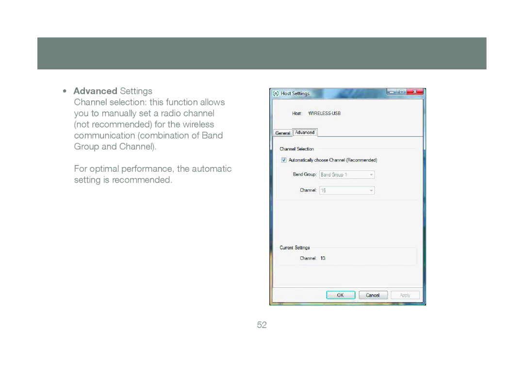 IOGear GUWAVKIT manual Advanced Settings 