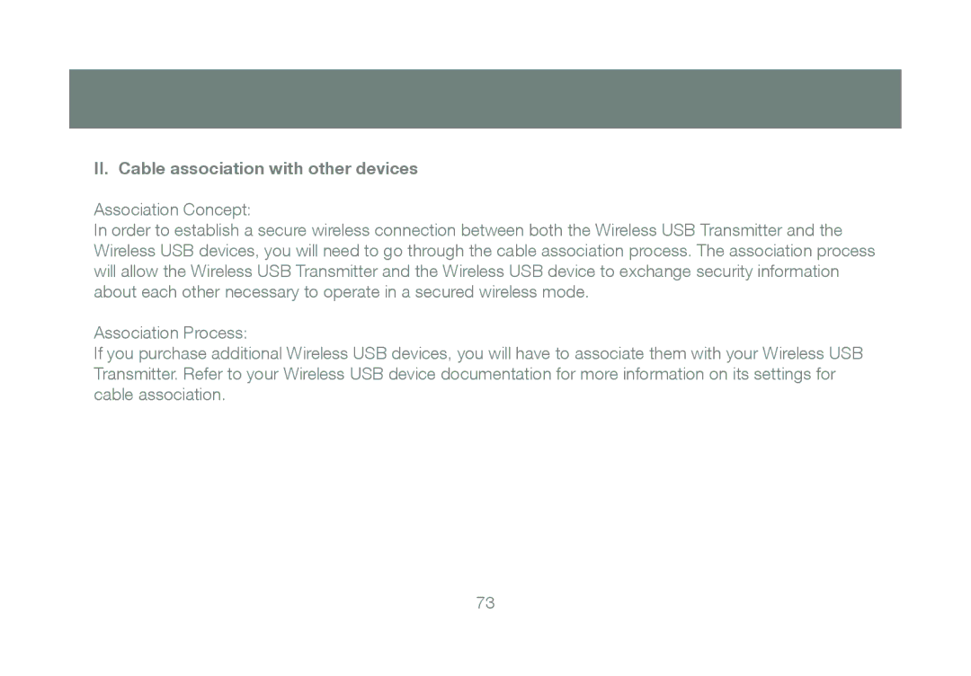 IOGear GUWAVKIT manual II. Cable association with other devices 