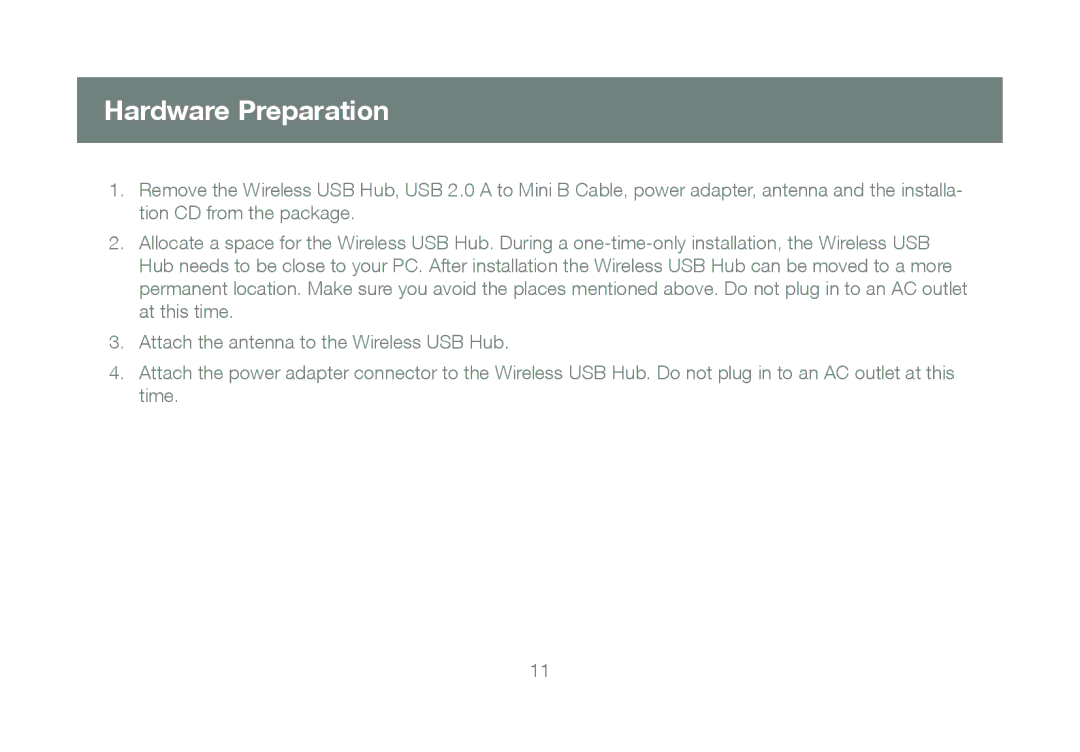 IOGear GUWH104 manual Hardware Preparation 