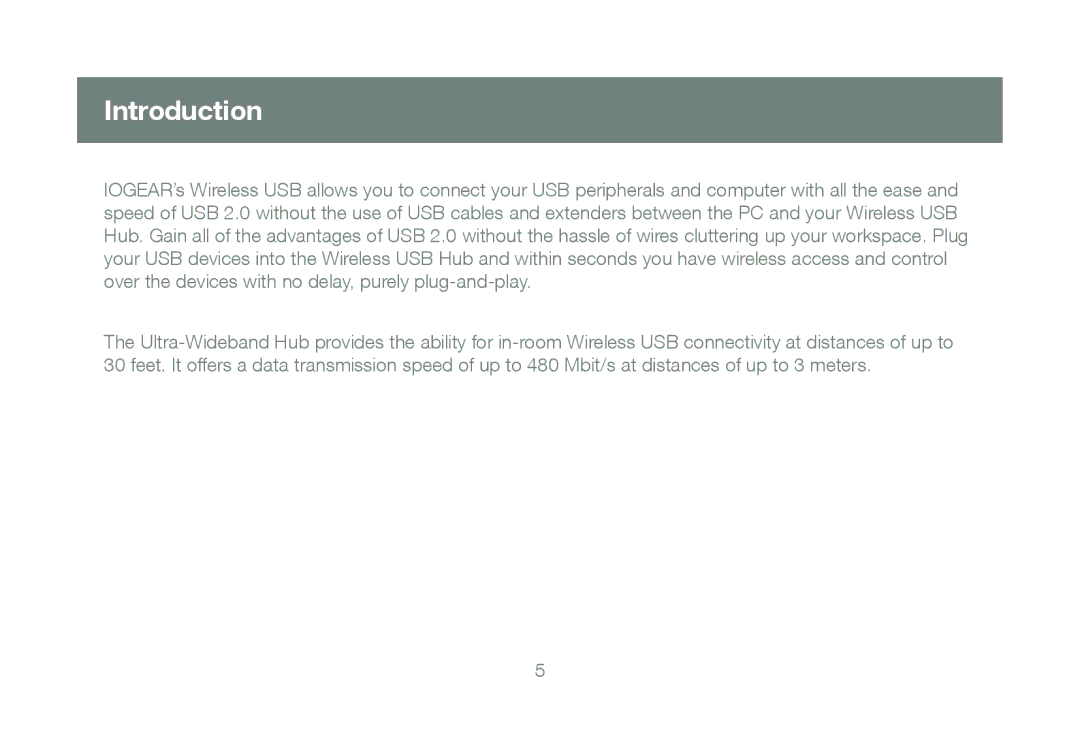 IOGear GUWH104 manual Introduction 