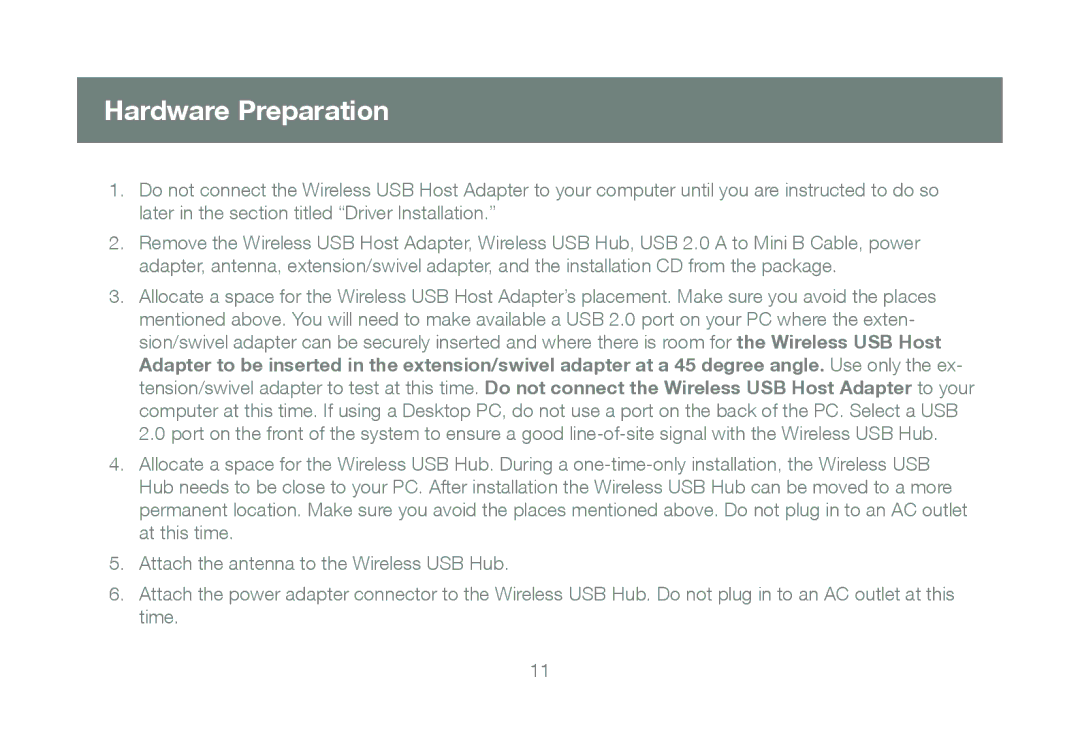 IOGear GUWH104KIT manual Hardware Preparation 