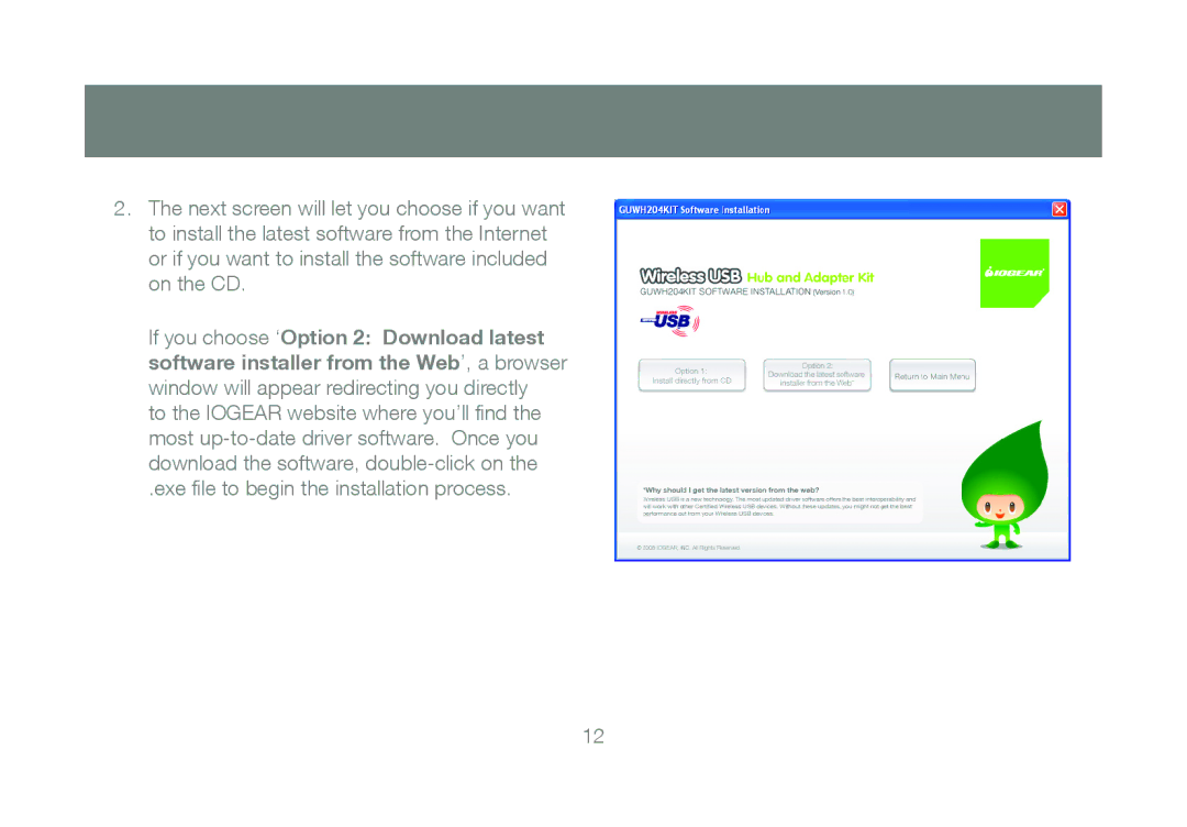 IOGear GUWH204KIT manual Exe file to begin the installation process 