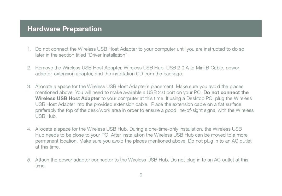 IOGear GUWH204KIT manual Hardware Preparation 