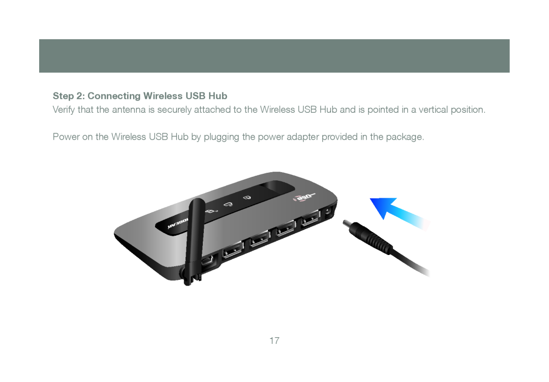 IOGear GUWH204KIT manual Connecting Wireless USB Hub 