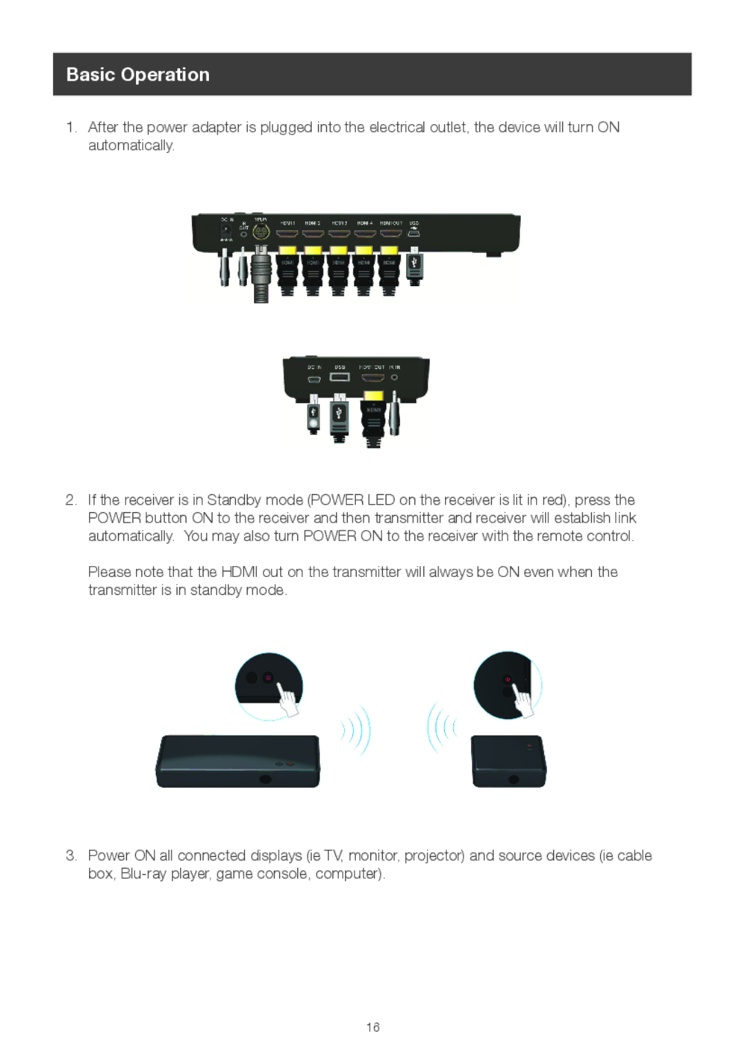 IOGear GWHDMS52 user manual Basic Operation 