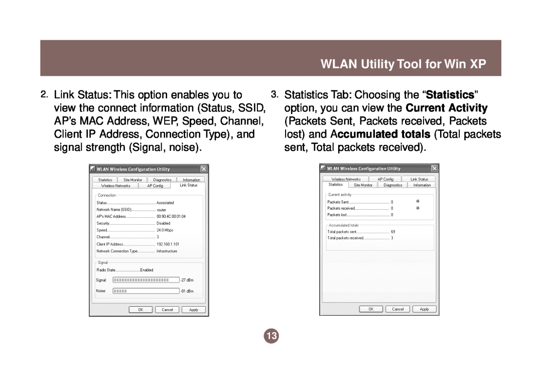IOGear GWP511 user manual WLAN Utility Tool for Win XP 