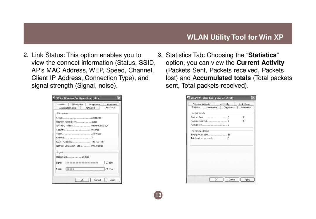 IOGear GWP511 user manual Wlan Utility Tool for Win XP 