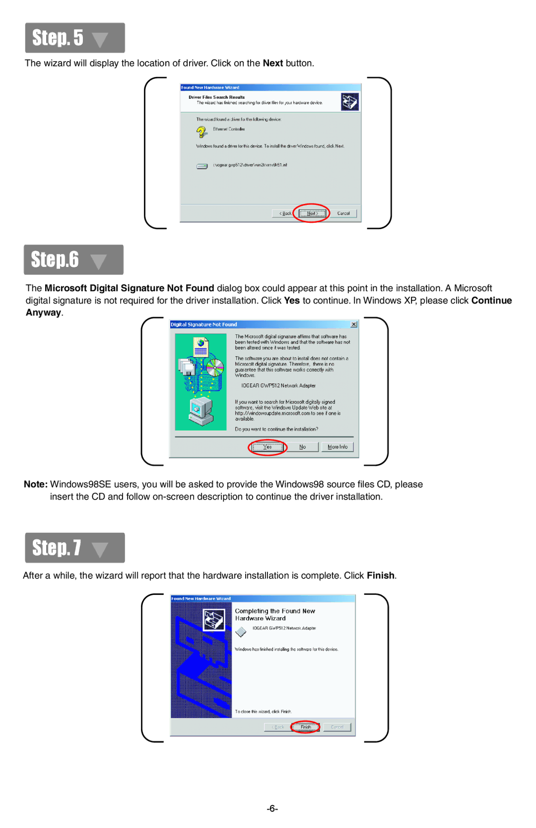 IOGear GWP512 quick start Step.6 