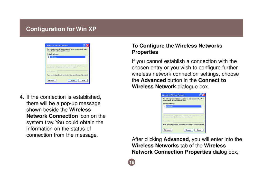 IOGear GWU513 user manual To Configure the Wireless Networks Properties 