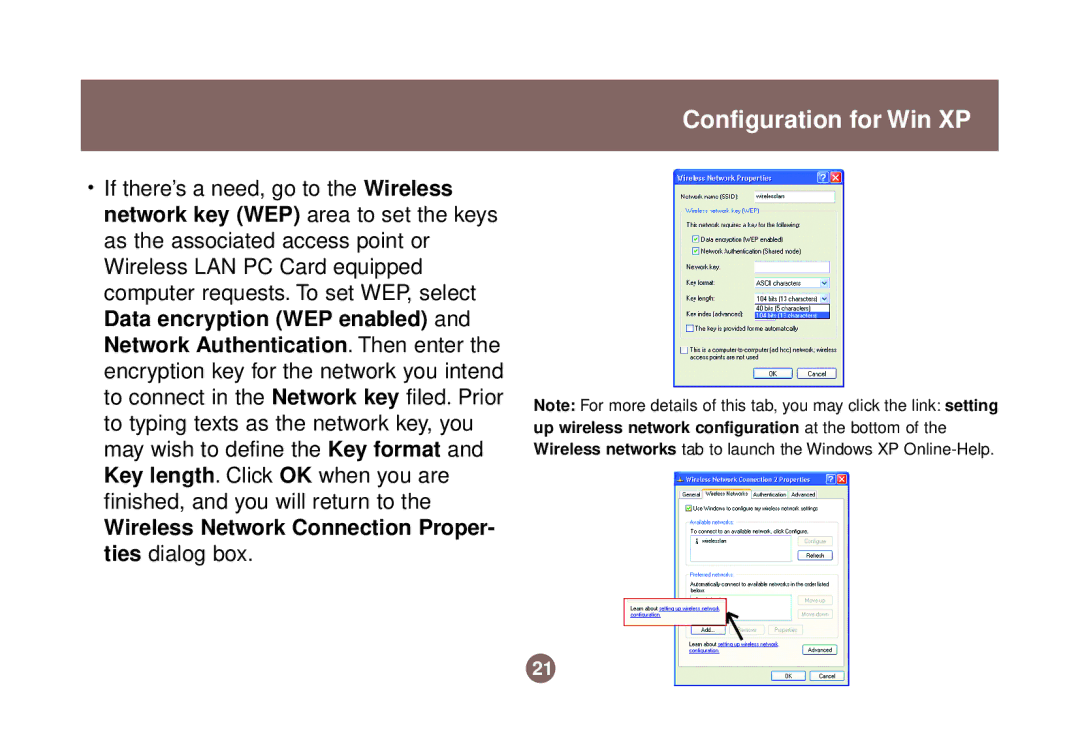 IOGear GWU513 user manual Wireless Network Connection Proper- ties dialog box 