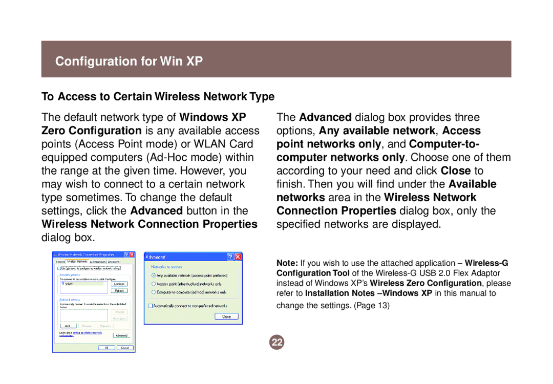 IOGear GWU513 user manual Wireless Network Connection Properties dialog box, To Access to Certain Wireless Network Type 