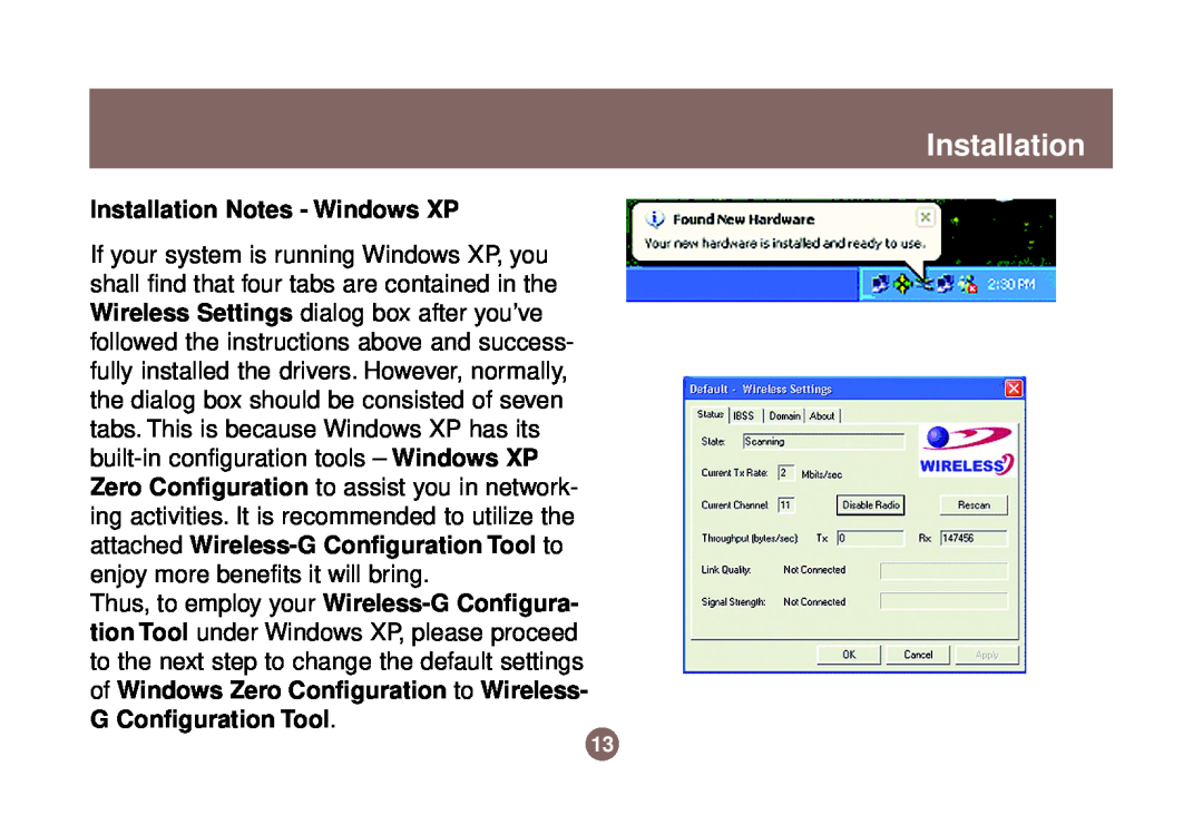 IOGear GWU513 user manual Installation Notes - Windows XP 