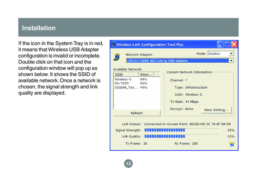 IOGear GWU523 user manual Installation 