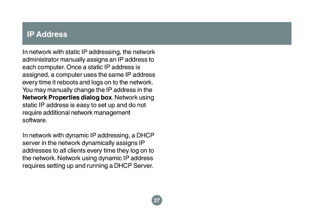 IOGear GWU523 user manual IP Address 