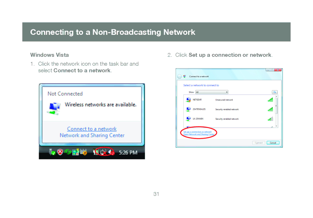 IOGear GWU623 manual Connecting to a Non-Broadcasting Network 