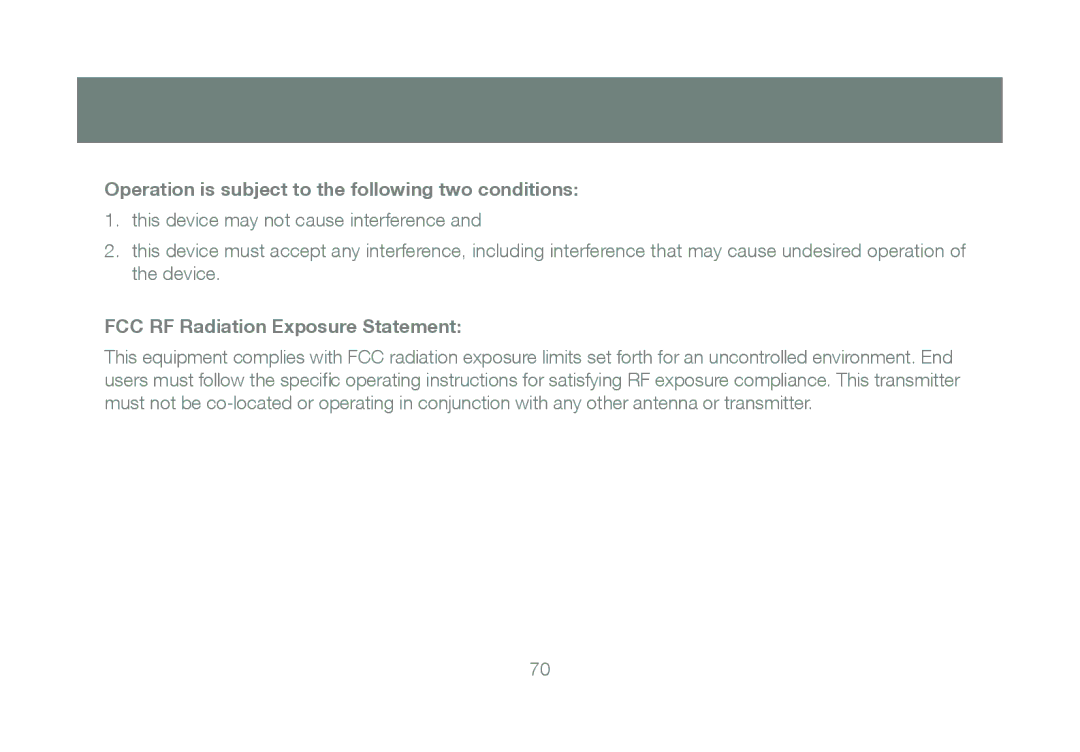 IOGear GWU623 manual Operation is subject to the following two conditions, FCC RF Radiation Exposure Statement 