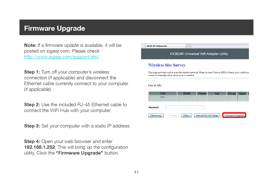 IOGear GWU647 manual Firmware Upgrade 