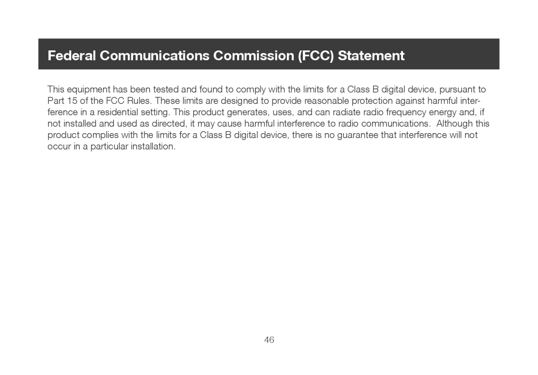 IOGear GWU647 manual Federal Communications Commission FCC Statement 