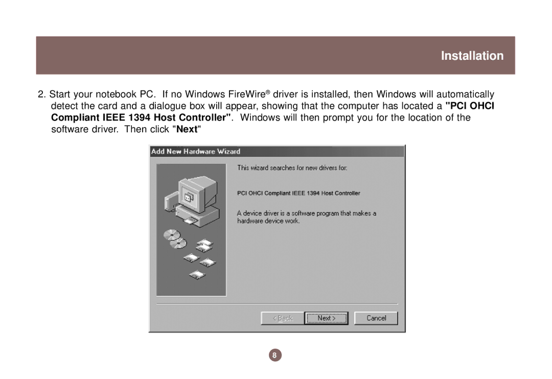 IOGear IEEE 1394 user manual Installation 