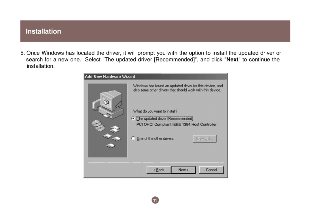 IOGear IEEE 1394 user manual Installation 