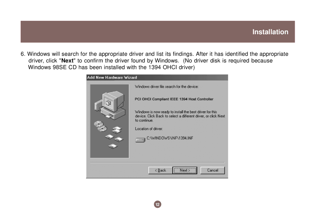 IOGear IEEE 1394 user manual Installation 